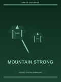 Mountain Strong — Printable Wall Art Father Son Gift Ideas Family Print Instant Download